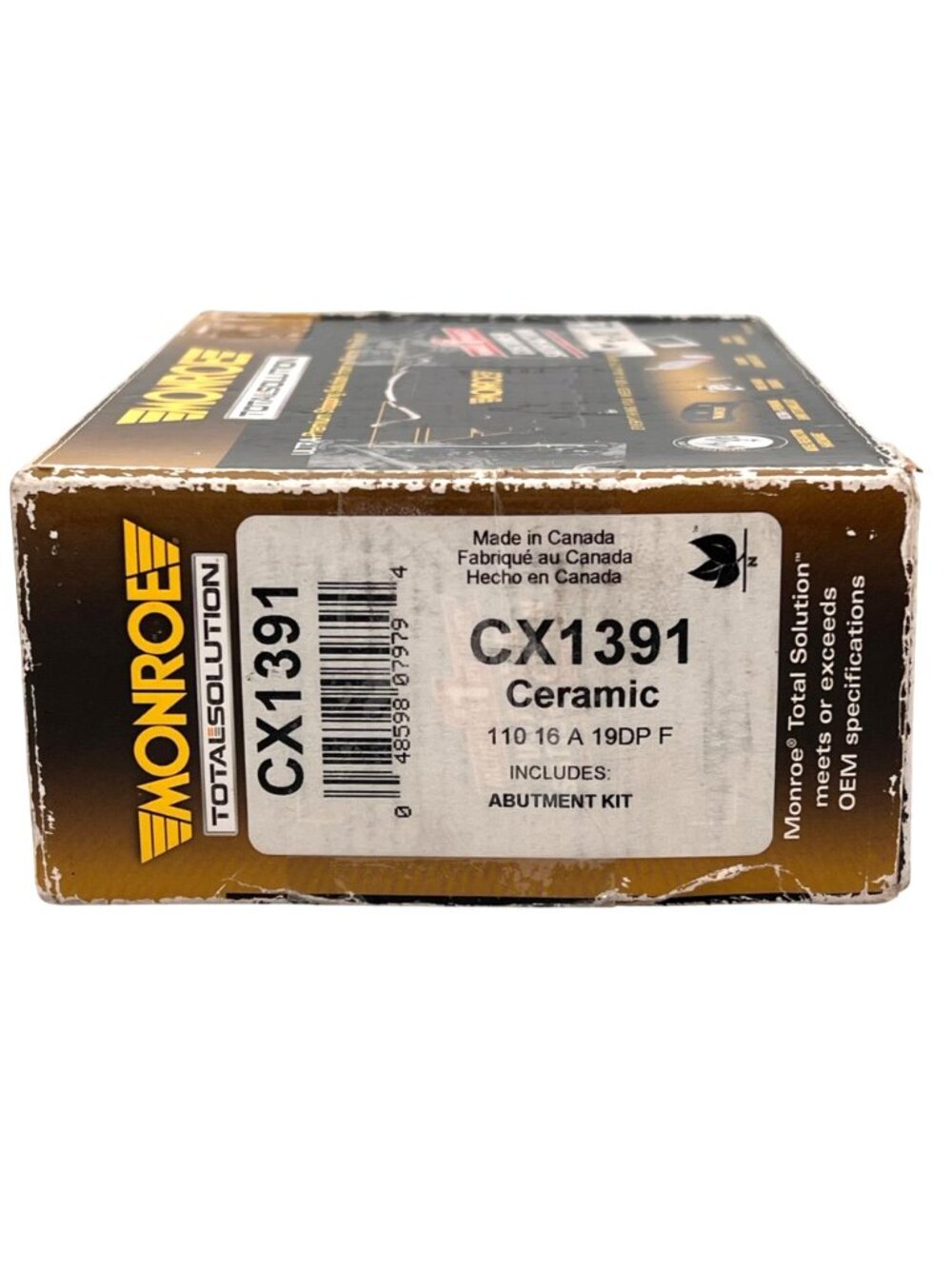 Monroe CX1391 Ceramic Rear Brake Pads With Abutment Kit New In Box Toyota Lexus - Picture 2 of 16